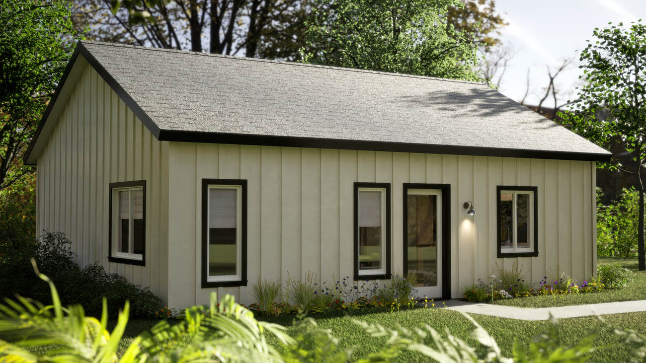 Anchored Tiny Homes of Simpsonville 2 bedroom ADU model.