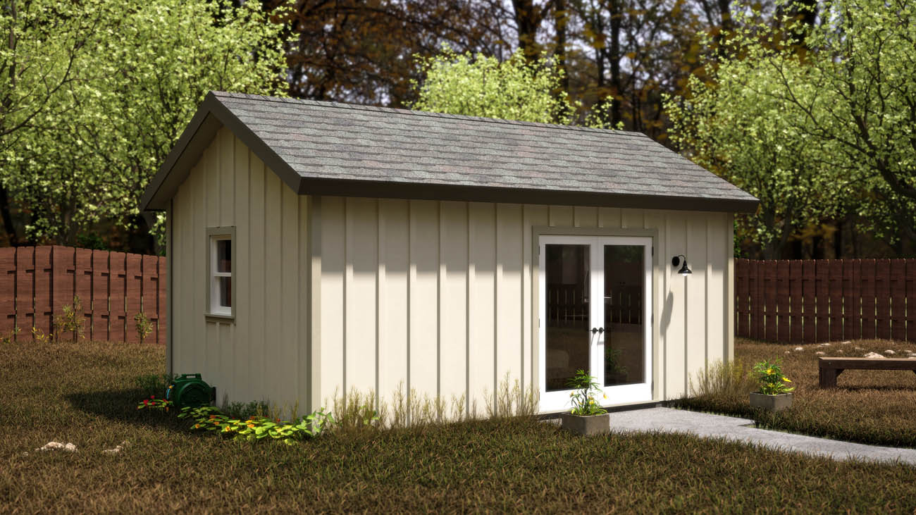 Anchored Tiny Homes of Richmond model A-240 3D exterior 1.