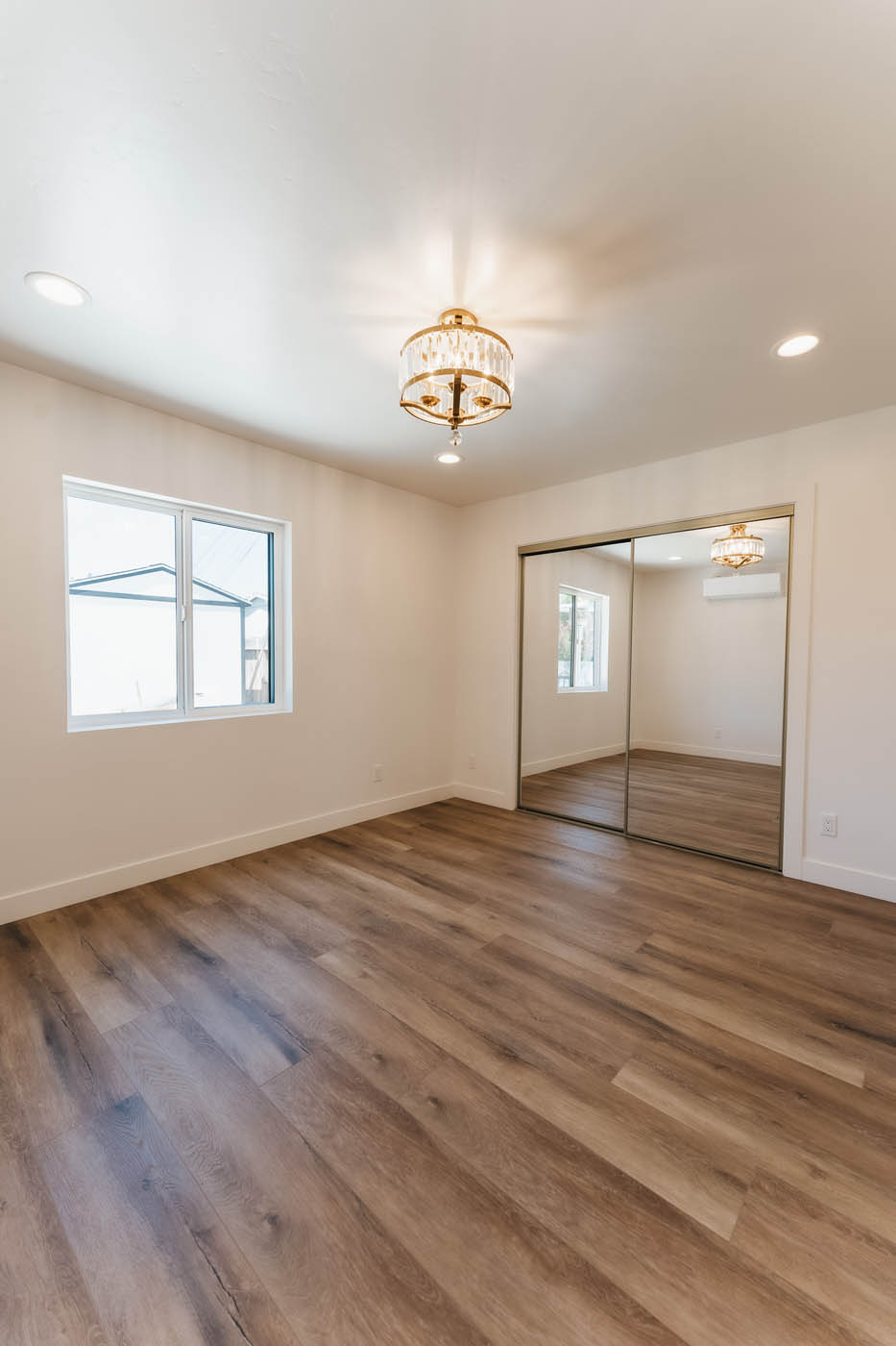 An empty room in a Anchored Tiny Homes Salt Lake City mother-in-law unit, ready to live in.